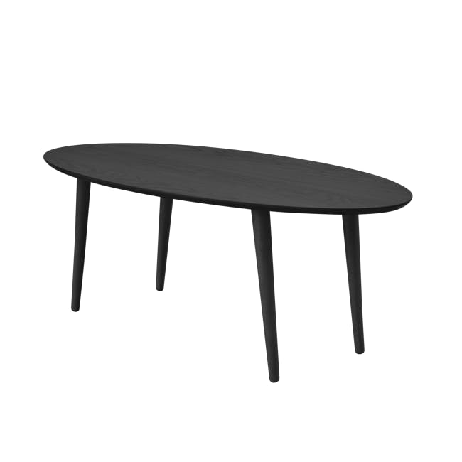 Lovey Oval Coffee Table - Black Ash - 1