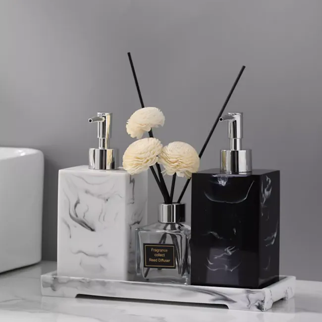 Mabel Soap Dispenser - Black Marble - 3