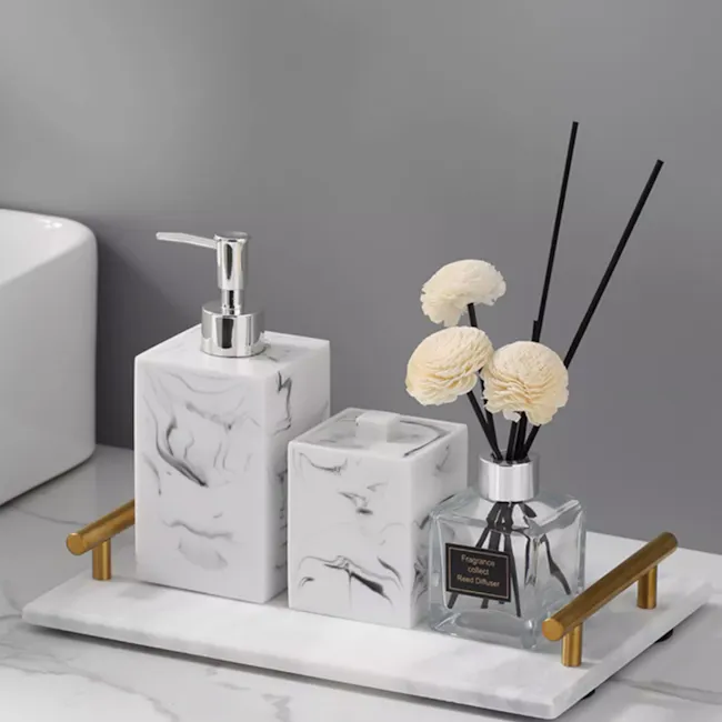 Mabel Soap Dispenser - Black Marble - 4