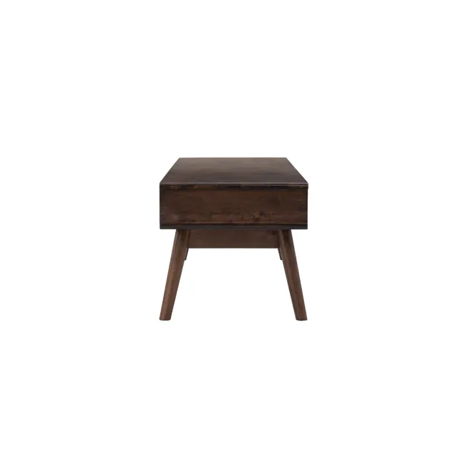 Lamar TV Console 1.5m - Walnut - 5 - Dark wood side table, minimalist design, rectangular shape, sturdy legs, natural wood