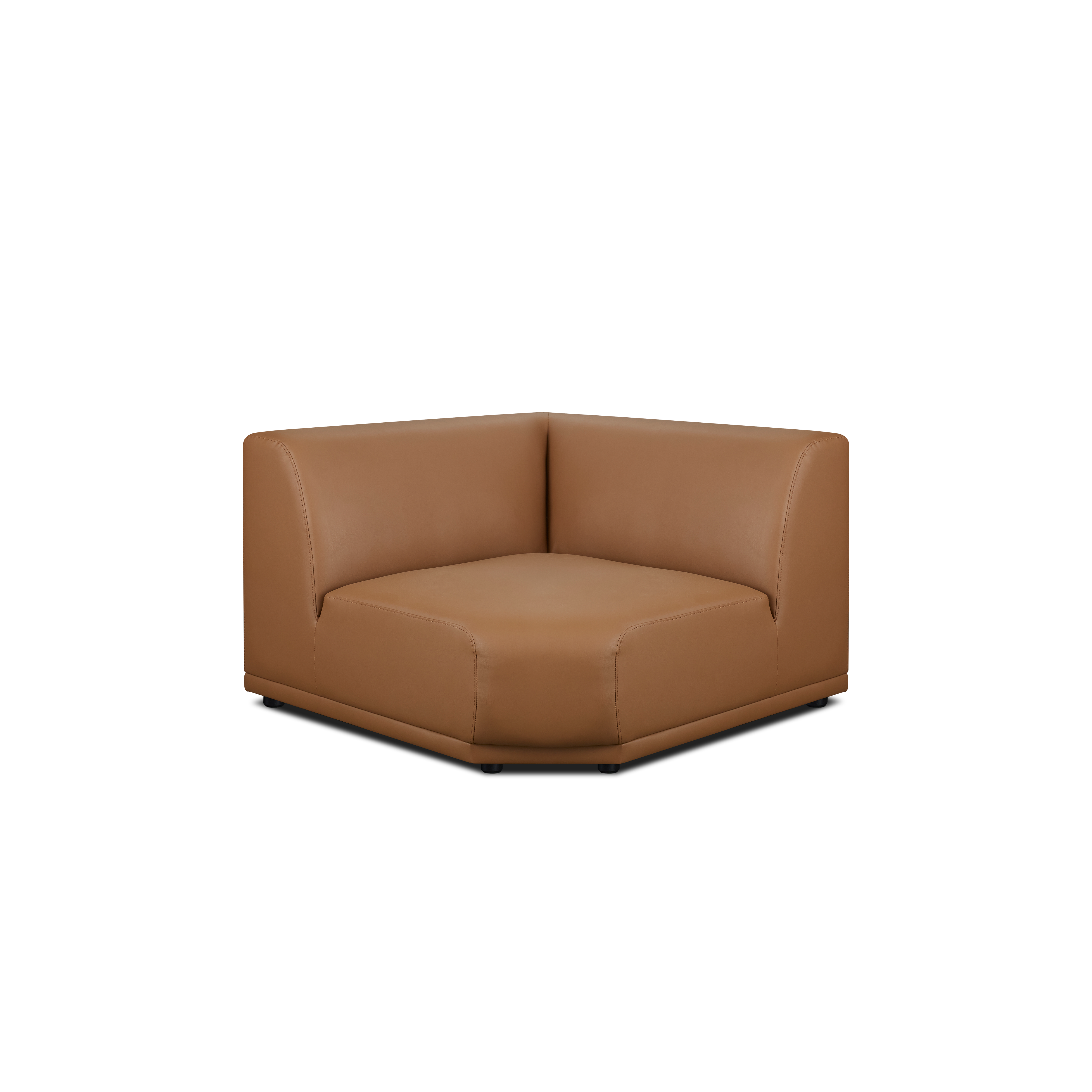Milan Corner Unit - Caramel Tan (Faux Leather)