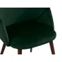 Lydia Dining Armchair - Walnut, Pine Green (Velvet) - 7