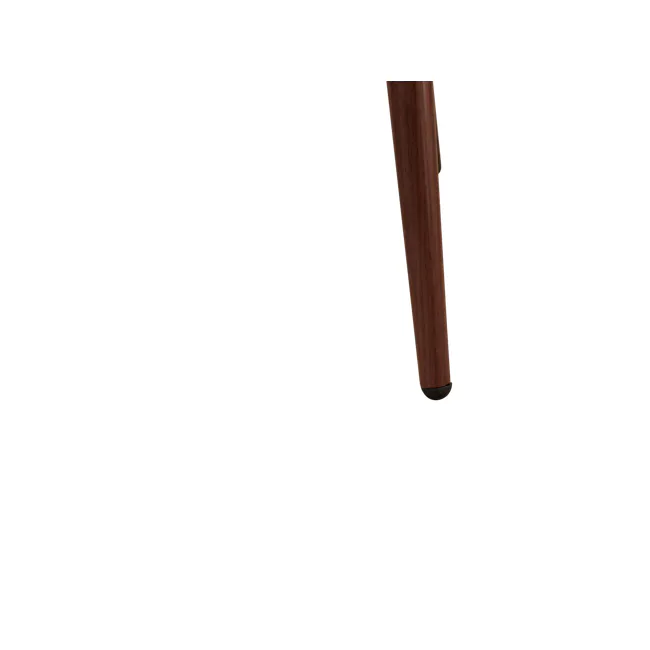 Lydia Dining Armchair - Walnut, Pine Green (Velvet) - 9 - Wooden leg, brown finish, cylindrical shape, black base, wooden