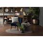 Carter 3 Seater Sofa in Espresso with Bianca Lounge Chair in Navy (Velvet) - 15