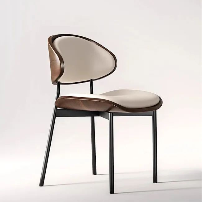 Edson Dining Chair - Ivory (Faux Leather) - 2