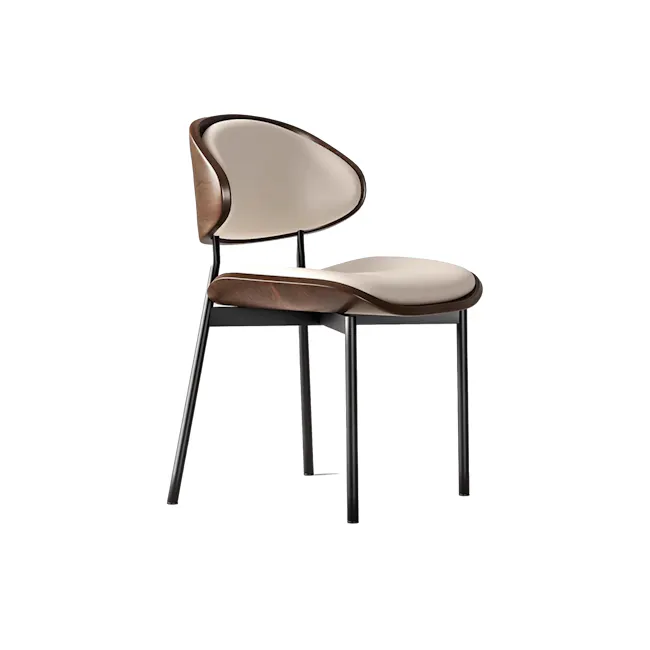 Edson Dining Chair - Ivory (Faux Leather) - 1
