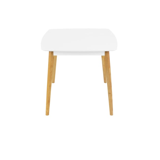 Harold Dining Table 1.2m in White with 4 Harold Dining Chairs in White - 3