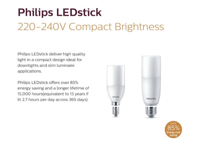 Philips DLStick E27 - Cool White 4000k - 1