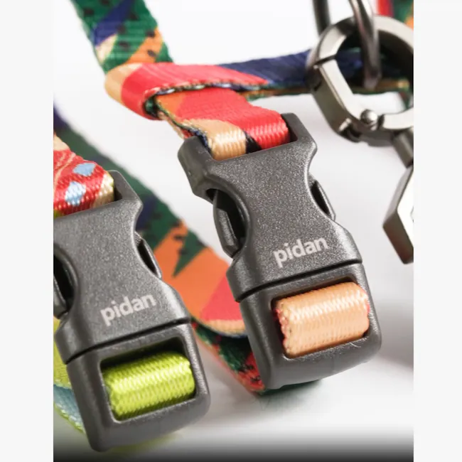 Pidan Cat Harness with Matching Leash - Dotty - 5 - Colorful, pet harness, buckle, ID tags, secure fastening, durable