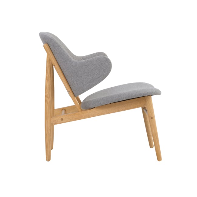 Vezel Lounge Chair - Oak, Dolphin Grey (Fabric) - 5