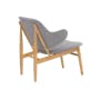 Vezel Lounge Chair - Oak, Dolphin Grey (Fabric) - 6