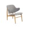 Vezel Lounge Chair - Oak, Dolphin Grey (Fabric)