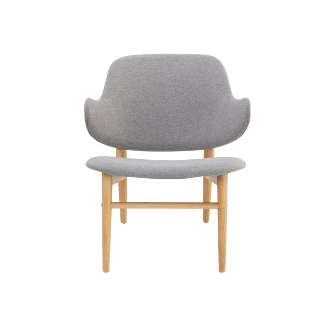 Vezel Lounge Chair - Oak, Dolphin Grey (Fabric) - 4