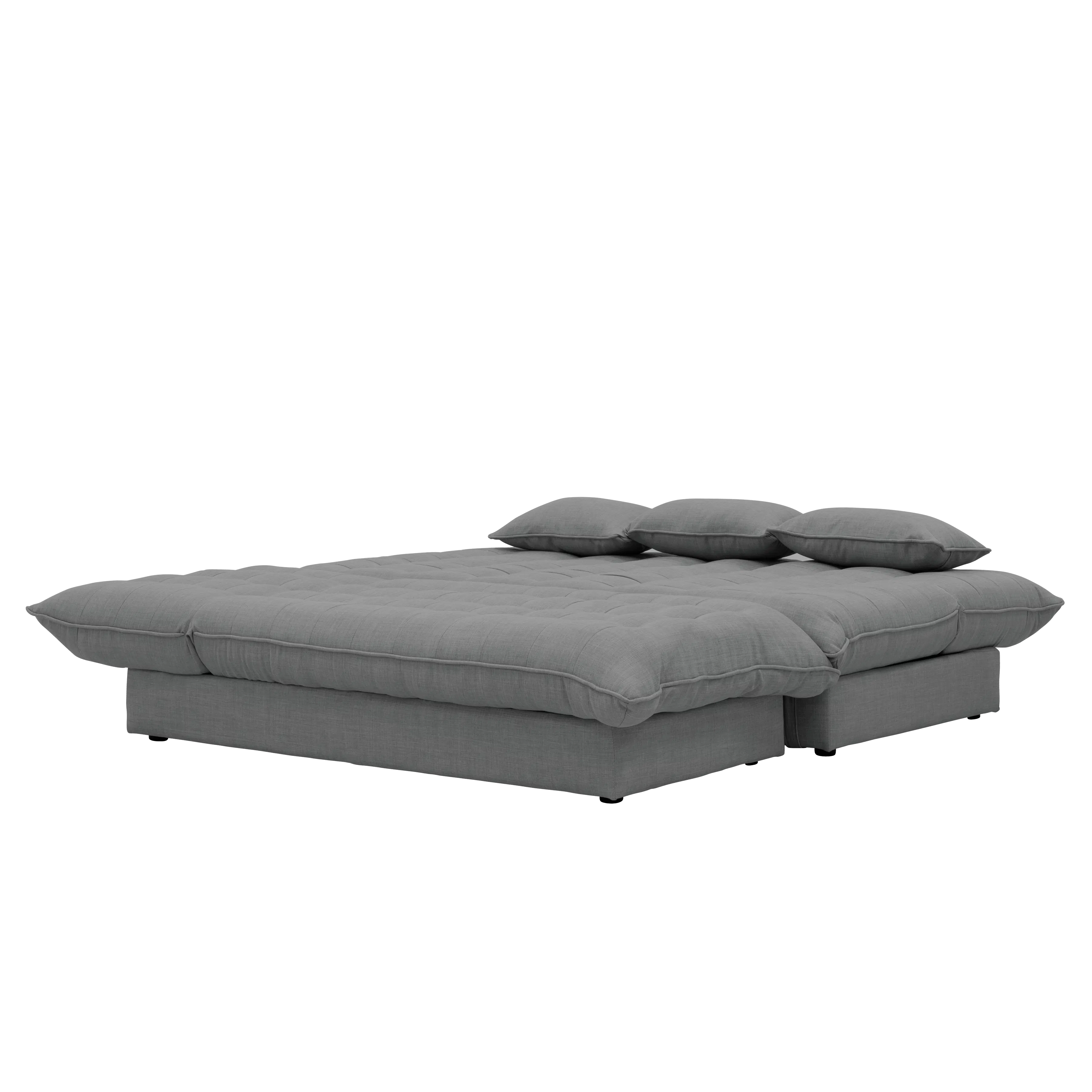 Tessa L-Shaped Storage Sofa Bed - Pewter Grey (Eco Clean Fabric) - 7
