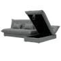 Tessa L-Shaped Storage Sofa Bed - Pewter Grey (Eco Clean Fabric) - 3