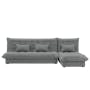 Tessa L-Shaped Storage Sofa Bed - Pewter Grey (Eco Clean Fabric) - 0
