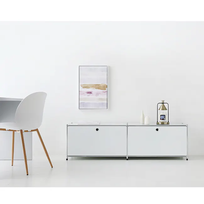 Cusso Stainless Steel 1x2 Cabinet - Pure White - 3