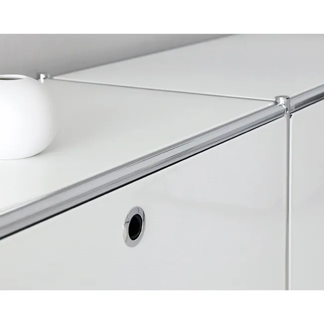 Cusso Stainless Steel 1x2 Cabinet - Pure White - 7