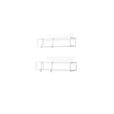 Cubiko Wall Shelf Rack (Set of 2) - White