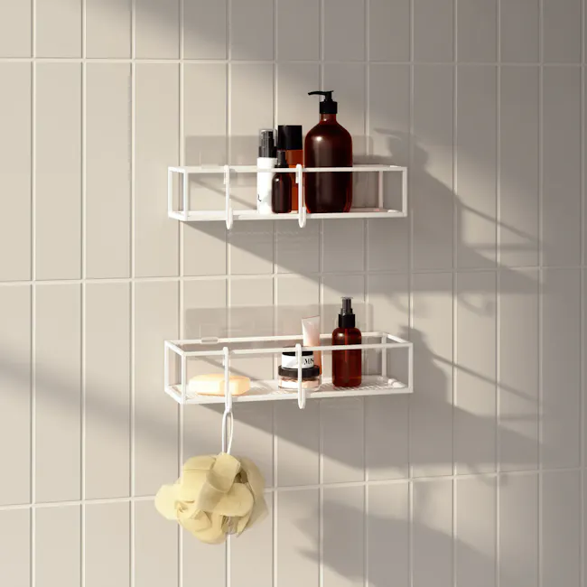 Cubiko Wall Shelf Rack (Set of 2) - White - 5