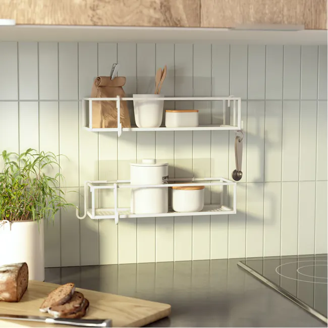 Cubiko Wall Shelf Rack (Set of 2) - White - 6