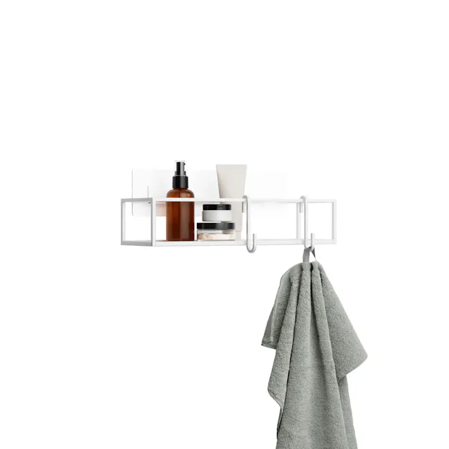 Cubiko Wall Shelf Rack (Set of 2) - White - 3