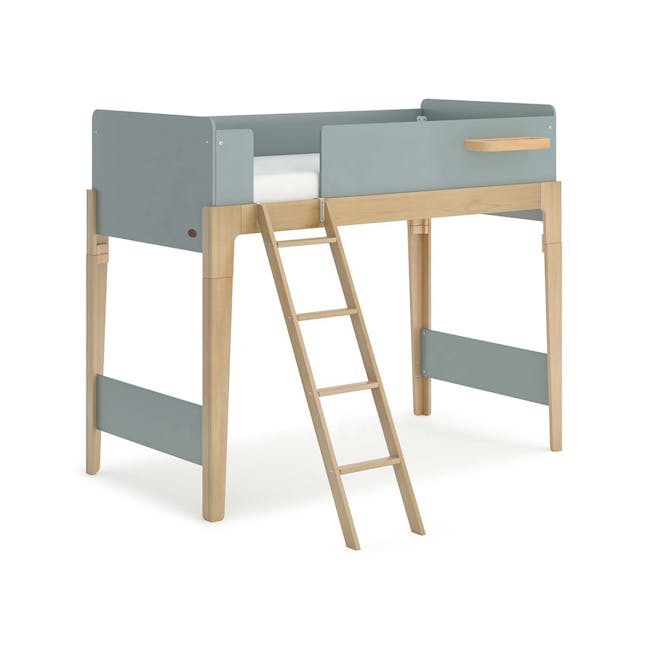 Natty Boori Single Loft Bed - Blueberry & Almond - 0