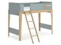 Natty Boori Single Loft Bed - Blueberry & Almond