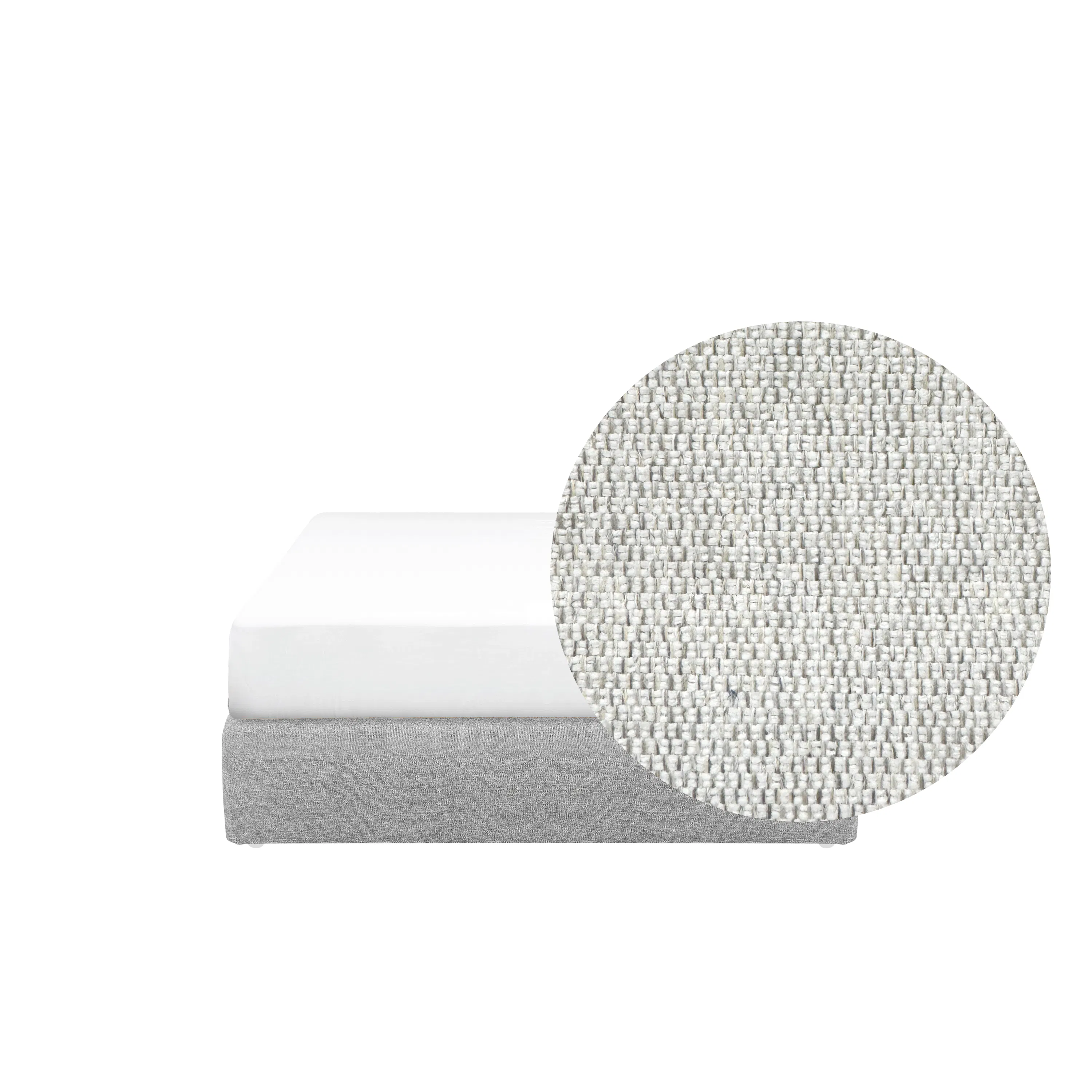ESSENTIALS Single Box Bed - Dew (Eco Clean Fabric)