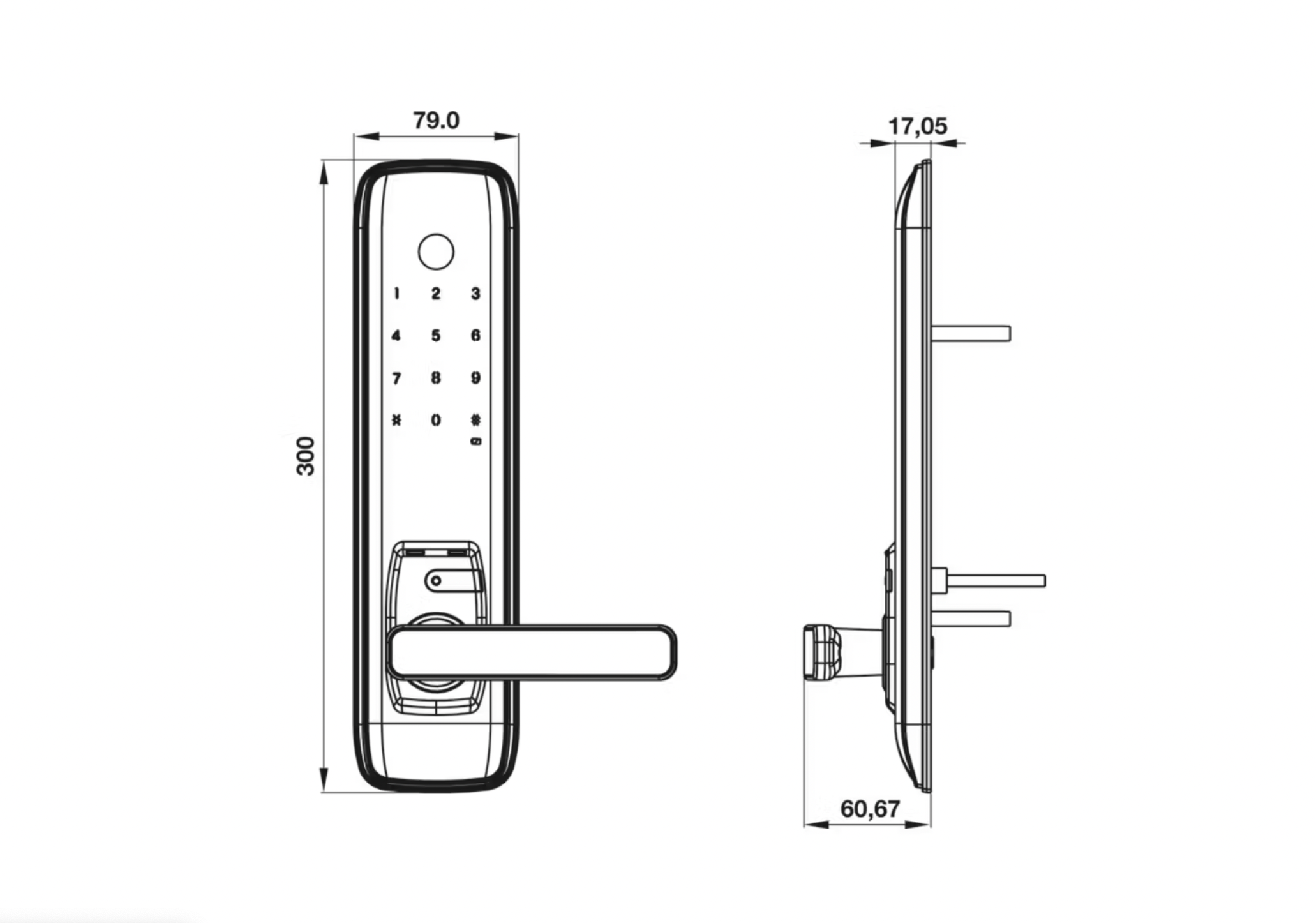 Hafele Gate + Door Lock Bundle EL7800 + GL6600, Hafele Smart Locks