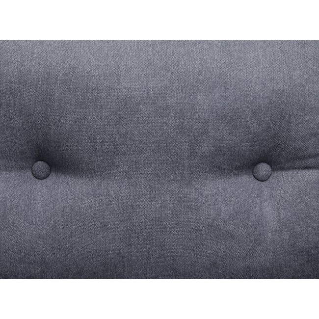 Bennett Armchair - Midnight - 8 - Gray textured fabric, two round buttons, subtle stitching, soft texture, high-quality