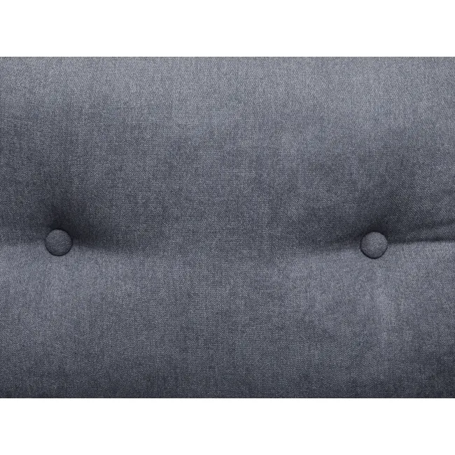 Bennett 2 Seater Sofa with Bennett Armchair - Midnight - 12 - Gray textured fabric, two round buttons, subtle stitching