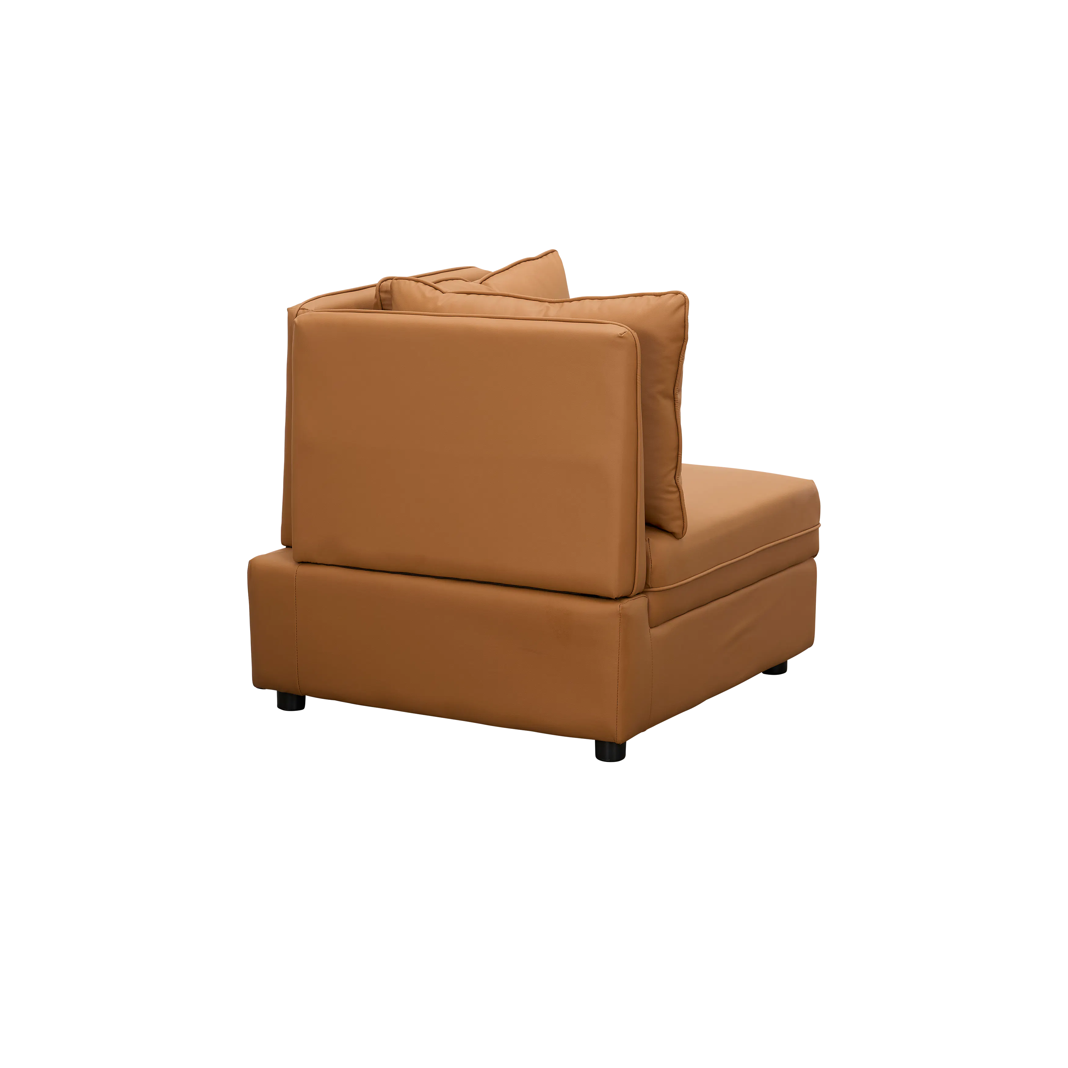 Cameron Large Corner Storage Sofa - Tan (Pet Friendly) - 26 - Brown leather sofa, modern design, comfortable seating