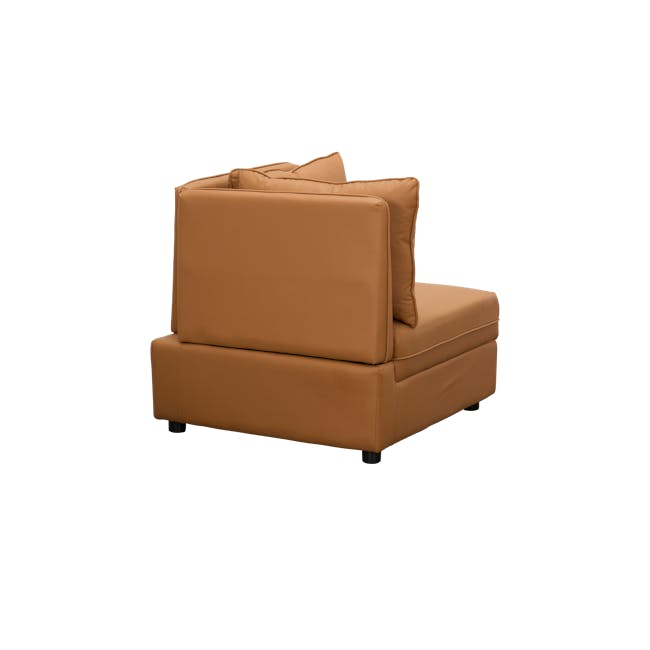 Cameron Large Corner Storage Sofa - Tan (Pet Friendly) - 26 - Brown leather sofa, modern design, comfortable seating