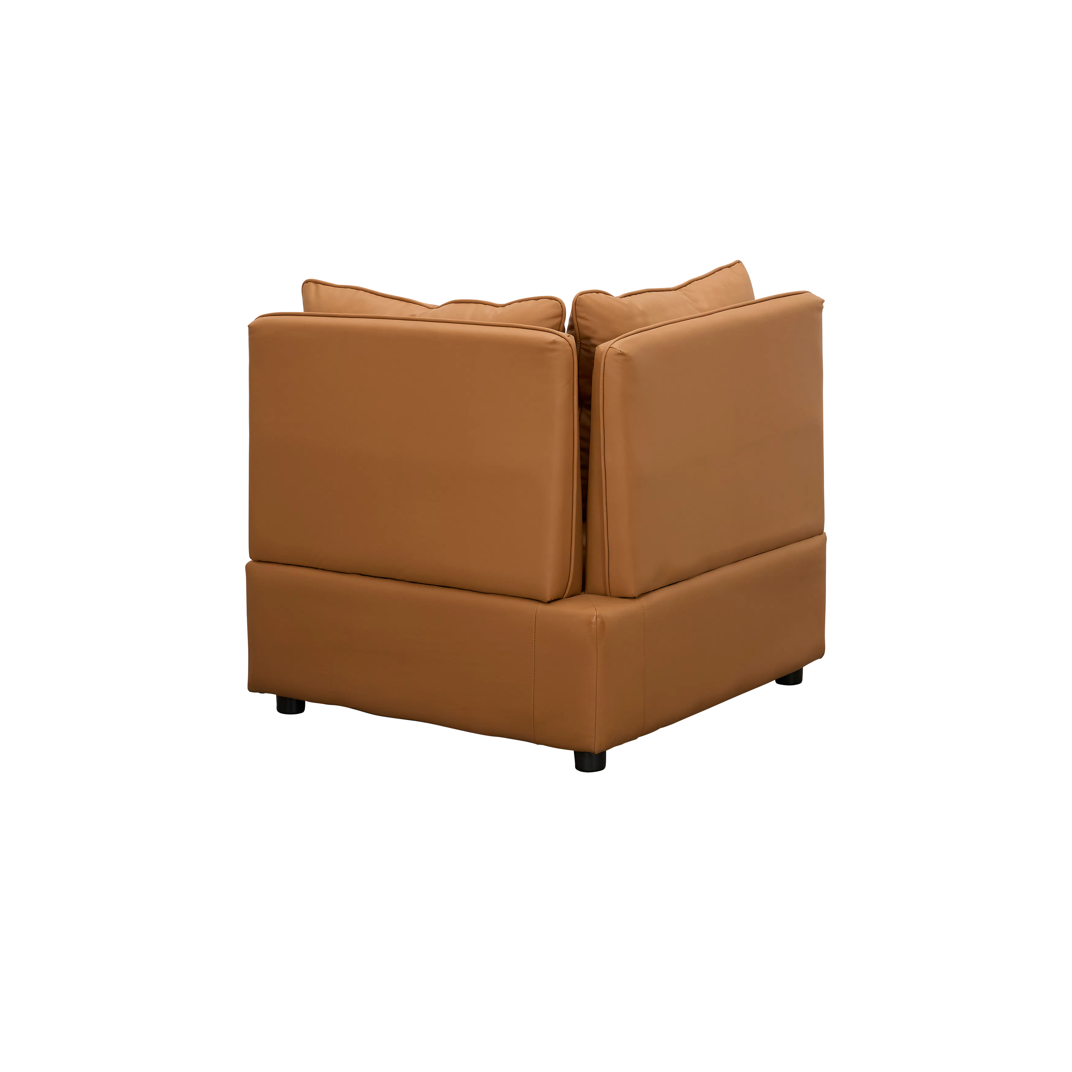 Cameron Large Corner Storage Sofa - Tan (Pet Friendly) - 28 - Brown leather sofa, modern design, comfortable seating
