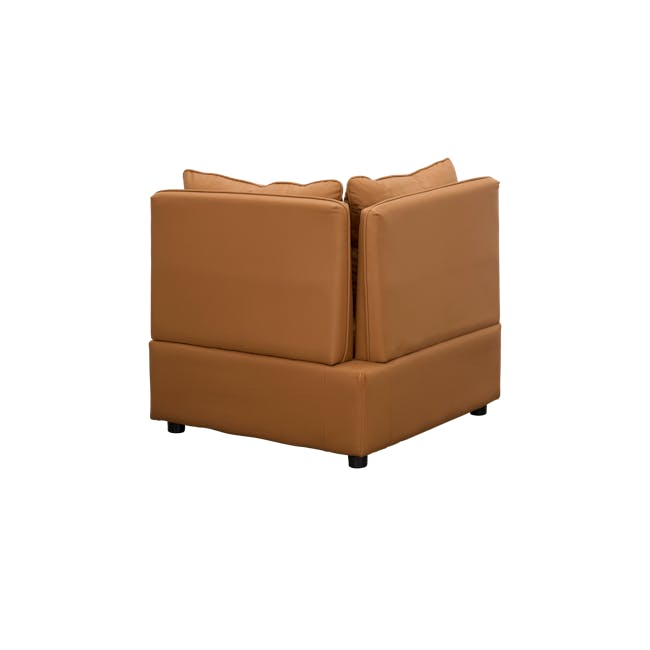 Cameron Large Corner Storage Sofa - Tan (Pet Friendly) - 28 - Brown leather sofa, modern design, comfortable seating
