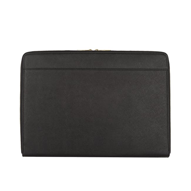 Personalised Saffiano Leather 13" Laptop Sleeve - Black - 3