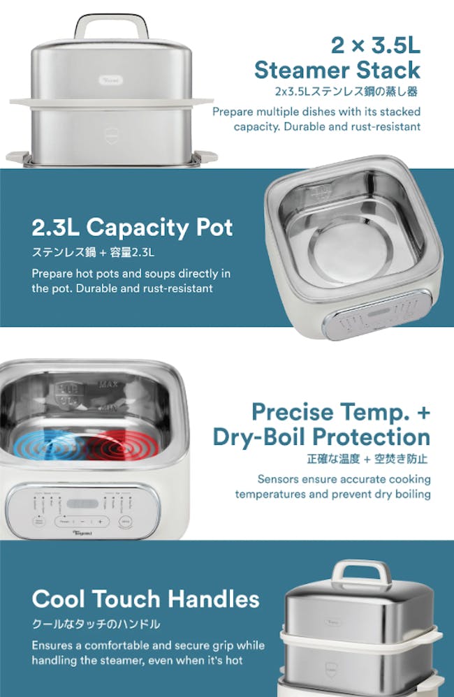 Toyomi Multi-Function Electric Stackable Steamer ST 2318 - 6