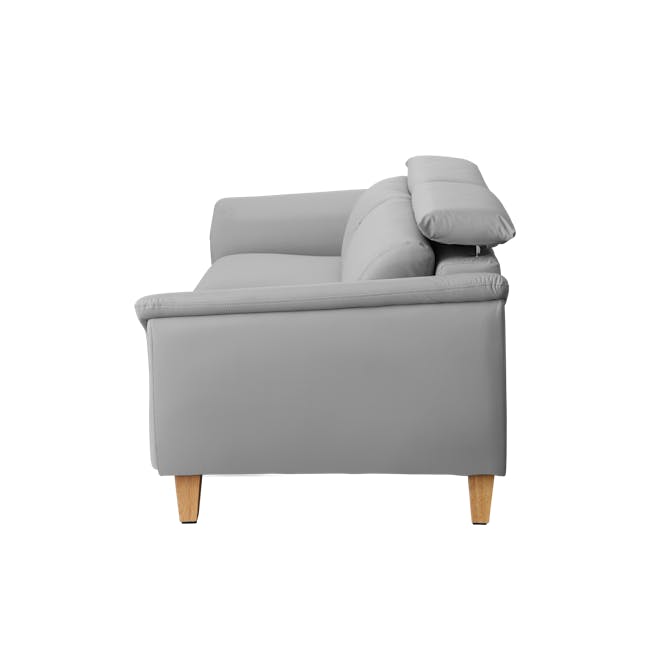 Jordyn 3 Seater Sofa with Adjustable Headrest - Light Grey (Pet Friendly) - 5