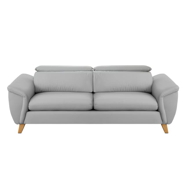 Jordyn 3 Seater Sofa with Adjustable Headrest - Light Grey (Pet Friendly) - 2