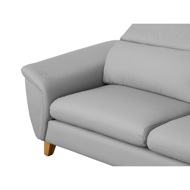 Jordyn 3 Seater Sofa with Adjustable Headrest - Light Grey (Pet Friendly) - 8