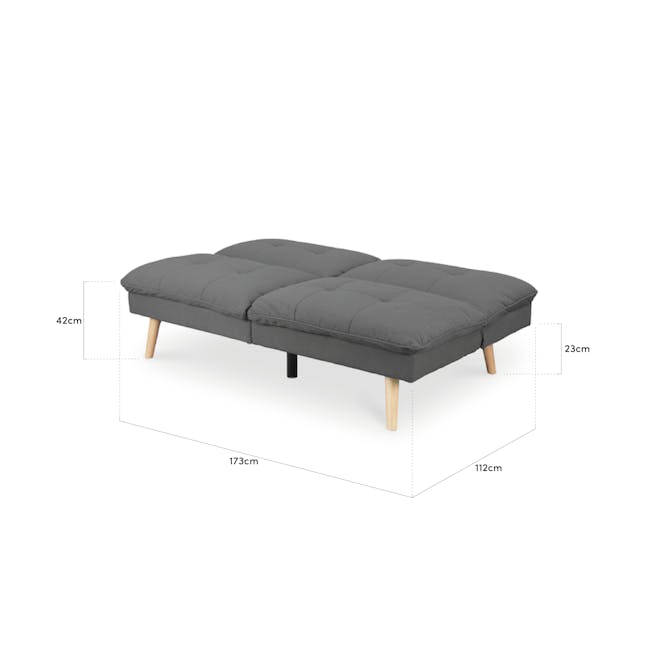 (As-is) Jen Sofa Bed - Charcoal (Eco Clean Fabric) - 13