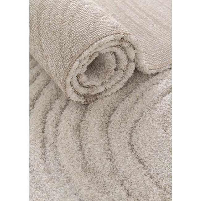 Dune Round High Pile Rug - Ivory Swirl - 3