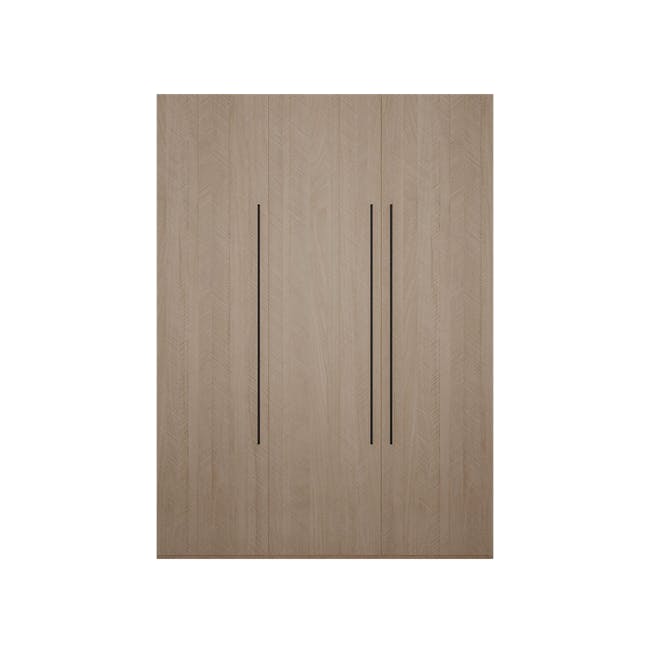 Lucca 3 Door Wardrobe 7 - Herringbone Oak - 6