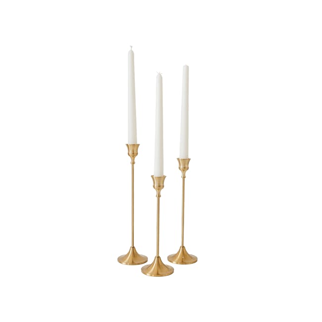MIRA Gold Candle Holders (Set of 3) - 0