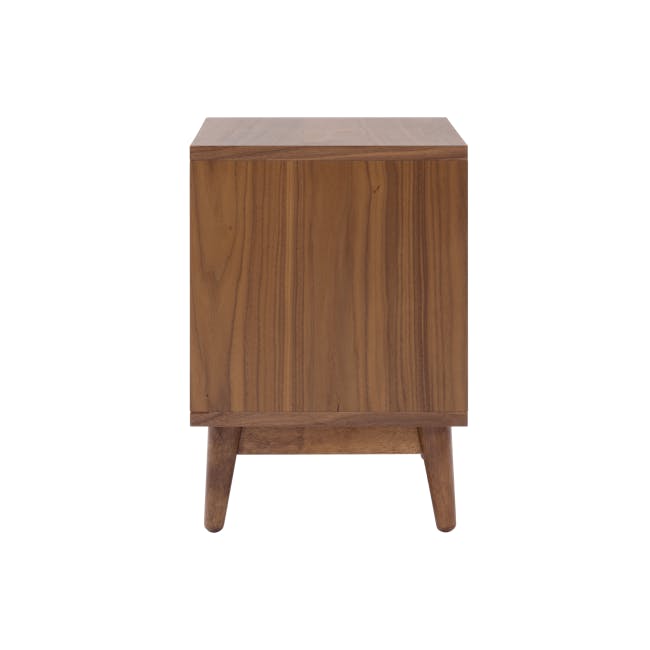 Aspen King Storage Bed in Acru with 2 Kyoto Top Drawer Bedside Table in Walnut - 13