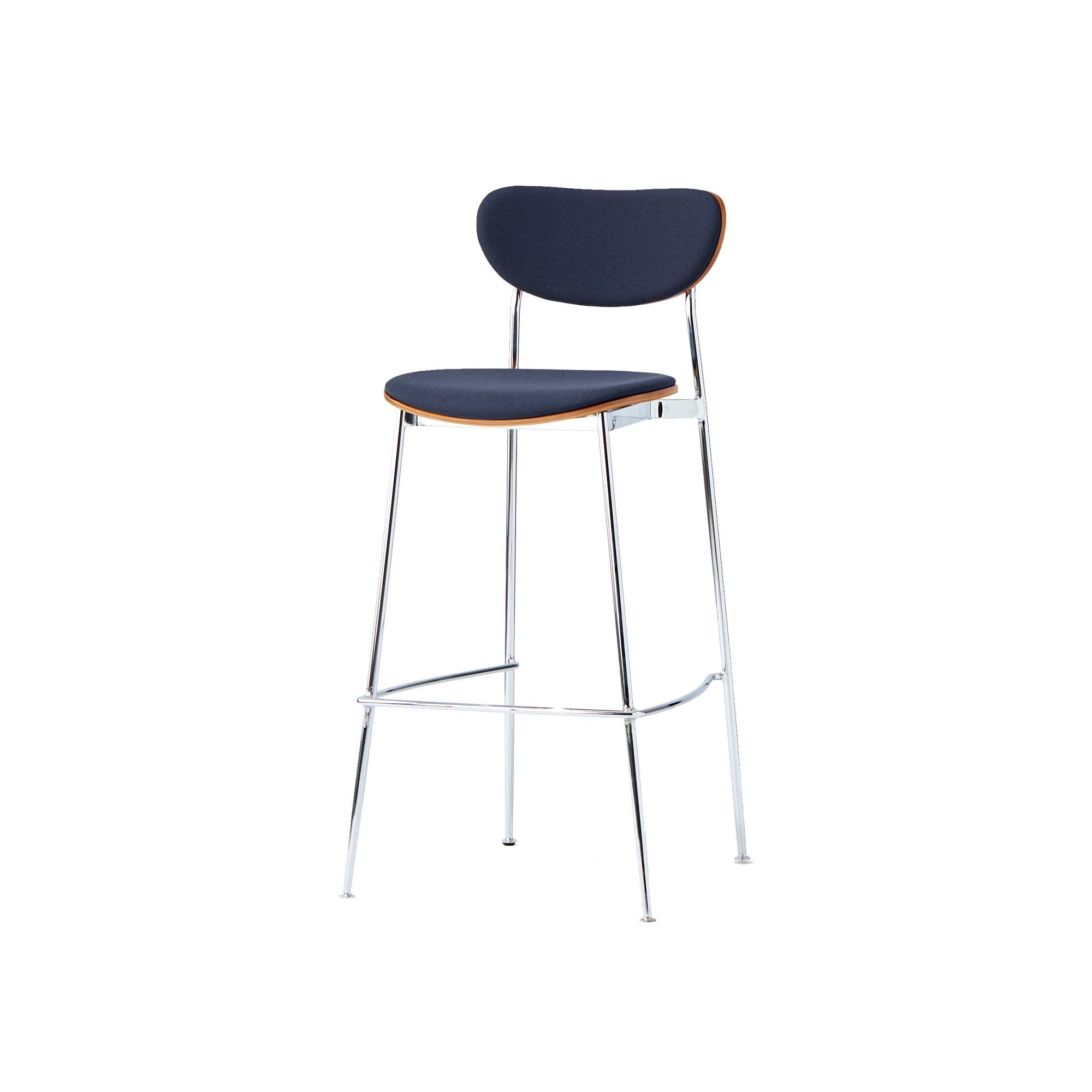 Miller Bar Chair  - Walnut, Navy