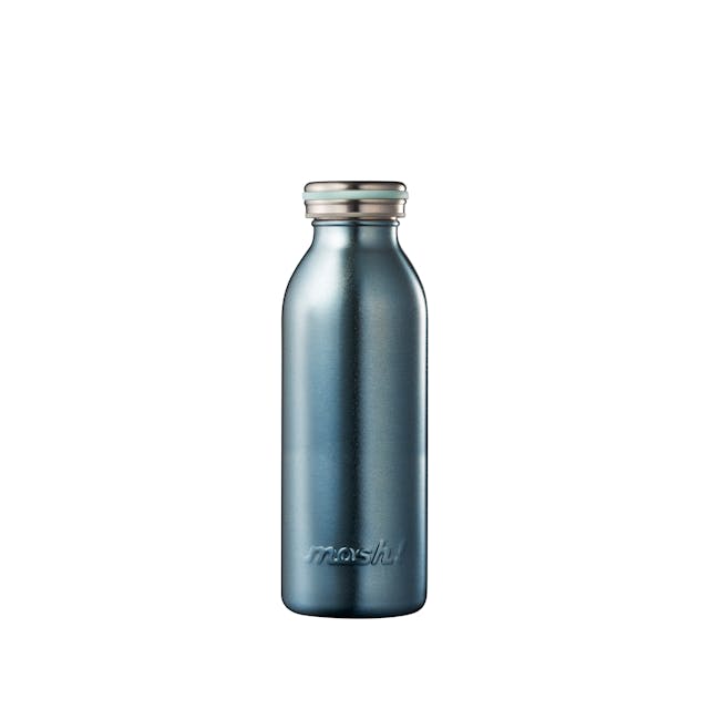 MOSH! Double-walled Stainless Steel Bottle 450ml -  Pearl Blue - 0