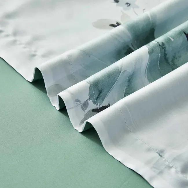 Verdant 5-pc Tencel Bedding Set (2 Sizes) - 7 - Soft, flowing, elegant, delicate, pastel, serene, tranquil, soothing