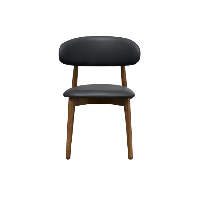 Payson Dining Chair - Walnut, Black (Faux Leather) - 4